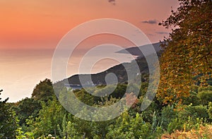 Tsagarada area at Pelion in Greece