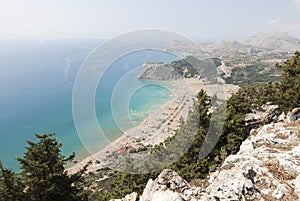 Tsambika beach from above