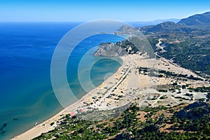 Tsambika beach on the island of Rhodes