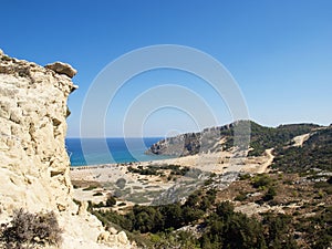 Tsampika beach.