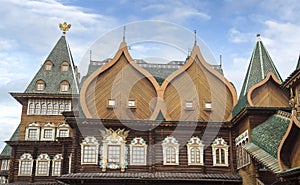 Tsar Aleksey Mikhailovich wooden palace in in Kolomenskoye, Moscow, Russia
