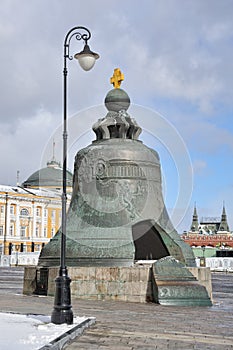 Tsar Bell Framed by Street Lamp