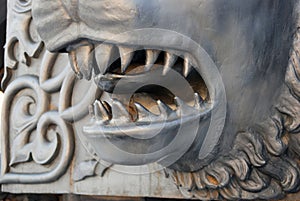 Tsar Cannon King Cannon in Moscow Kremlin, lion head