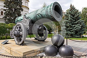 Tsar Cannon King in Moscow Kremlin, Russia