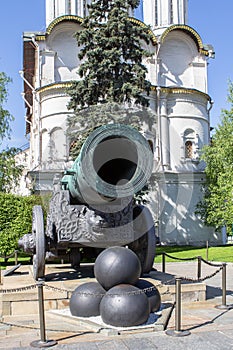 Tsar cannon in the Moscow Kremlin, Russia