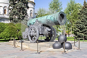 Tsar cannon in the Moscow Kremlin, Russia