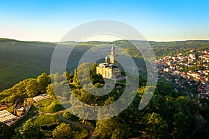 Tsarevets Fortress in Veliko Tarnovo in a beautiful summer day, Bulgaria 2023