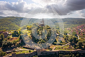 Tsarevets Fortress in Veliko Tarnovo in a beautiful summer day, Bulgaria 2023