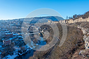 Tsarevets fortress in Veliko Tarnovo during winter, Bulgaria