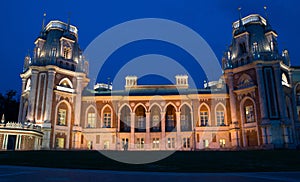 Tsaritsino Palace at night. Moscow, Russia