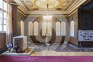 Tsars tombs in St Peter and Paul Cathedral in Saint Petersburg, Russia