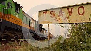 Tsavo national park sliced down by and railway-007