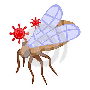 Tsetse icon isometric vector. Fly insect