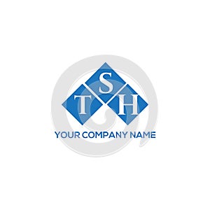TSH letter logo design on white background. TSH creative initials letter logo concept. TSH letter design