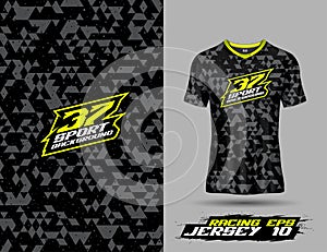 Tshirt abstract triangle background for extreme sport jersey team, motocross, car racing, cycling, fishing, diving, leggings,