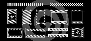 Cyberpunk Warning & Hazard Icons Collection