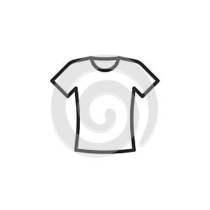 Tshirt icon in flat style. Casual clothes vector illustration on white isolated background. Polo wear business concept