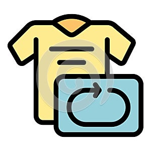 Tshirt return icon vector flat
