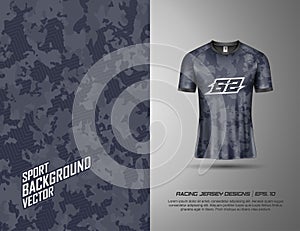 Tshirt sports modern camouflage design for racing, jersey, cycling, football, gaming