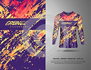 Tshirt sports grunge background for racing, jersey, cycling, fishing, football, gaming