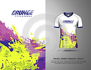 Tshirt sports grunge background for racing, jersey, cycling, fishing, football, gaming