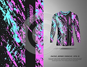 Tshirt sports grunge background for racing, jersey, cycling, football, gaming