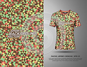 Tshirt sports triangle texture background for racing jersey, downhill, cycling, football, gaming