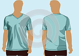 TShirt temlate with V-neck
