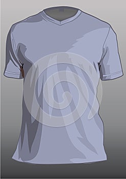 TShirt template with V-neck