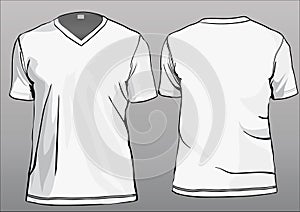 TShirt template with V-neck photo