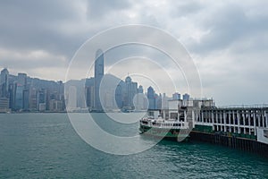 Tsim Sha Tsui Pier at Victoria Harbor, Hong Kong island