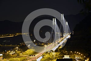 Tsing Ma bridge night view