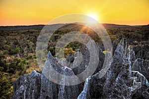 Tsingy de Bemaraha sunset