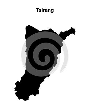 Tsirang outline map
