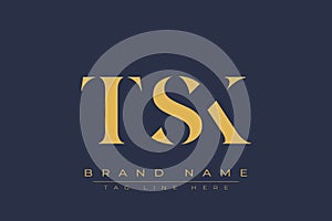 TSK abstract letter logo design