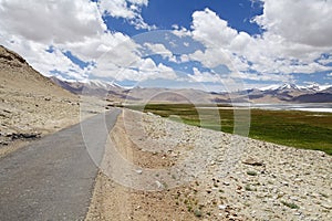 Tso Kar Lake in Ladakh, India