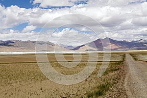 Tso Kar Lake in Ladakh, India