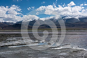 Tso Kar lake in Ladakh, India