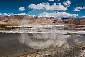 Tso Kar lake in Ladakh, India