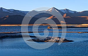 Tso Kar salt water lake in Rupsha valley, Ladakh, North India