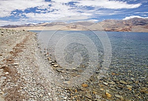 Tso Moriri Lake in Ladakh, India