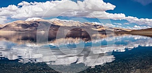Tso Moriri Lake panorame view