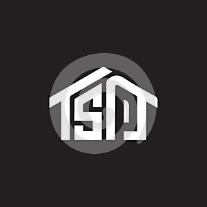 TSP letter logo design on black background. TSP creative initials letter logo concept.TSP letter design photo