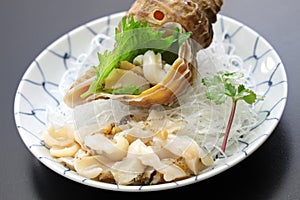 Tsubu gai sashimi, japanese whelk sashimi