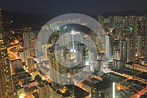 Tsuen Wan district at night