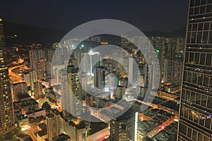 Tsuen Wan district at night