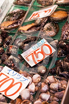 Tsukiji Fish Market in Japan.