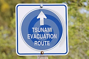 Tsunami evacuation sign