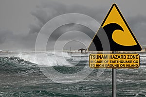 Tsunami warning and img