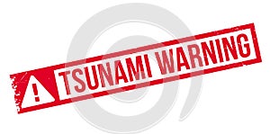 Tsunami Warning rubber stamp